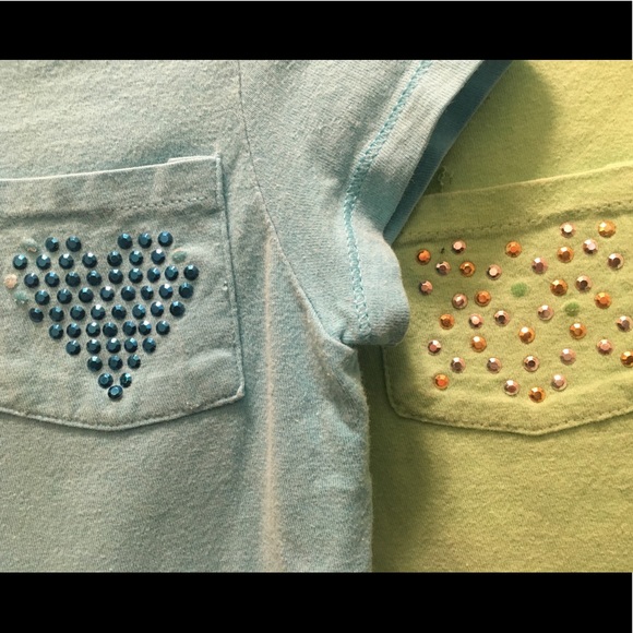 Hanes Shirts - Blue, Green, Orange - Set of 3 - Picture 5 of 6